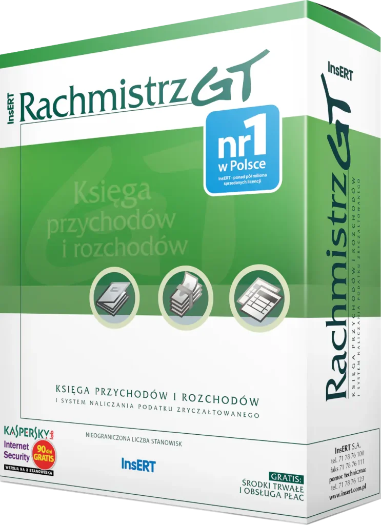 Opakowanie programu InsERT Rachmistrz GT.